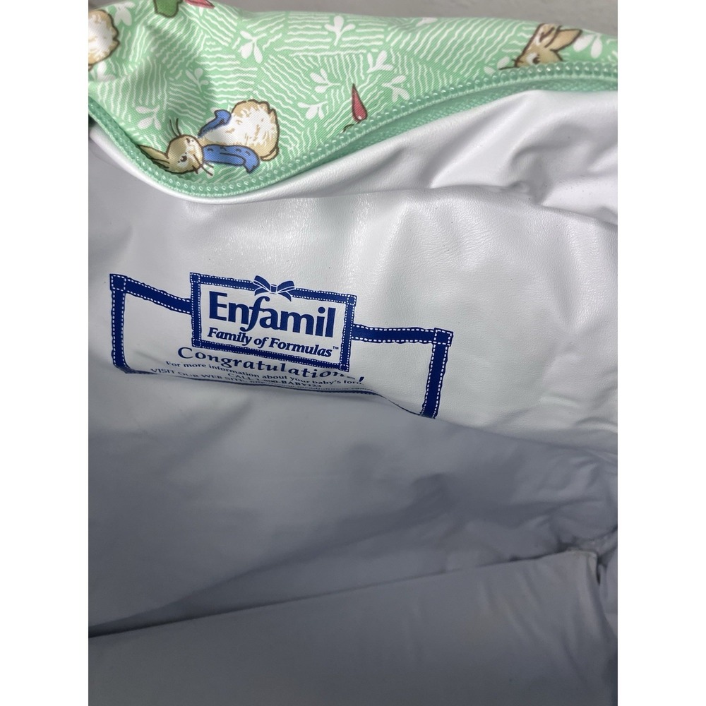 VTG Peter Rabbit Beatrix Potter Enfamil Diaper Bag Matching Small Bag Mint Green - Picture 9 of 13
